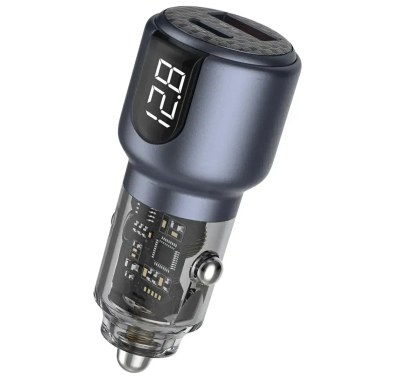 GREEN LION Dual Port Car Charger GNDPCC75WCGY - 75W PD, Grey