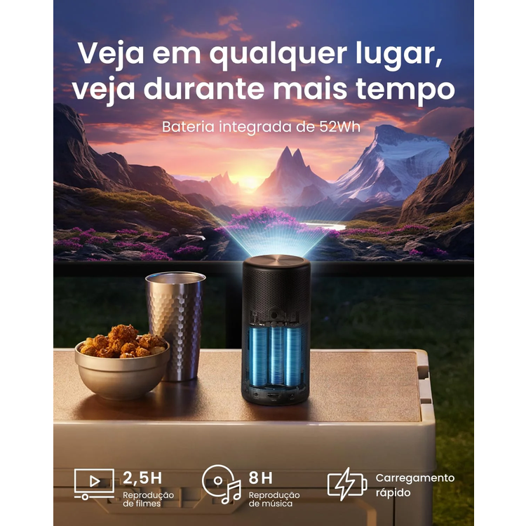 Nebula Capsule 3 Projector - 1080p Smart, Black