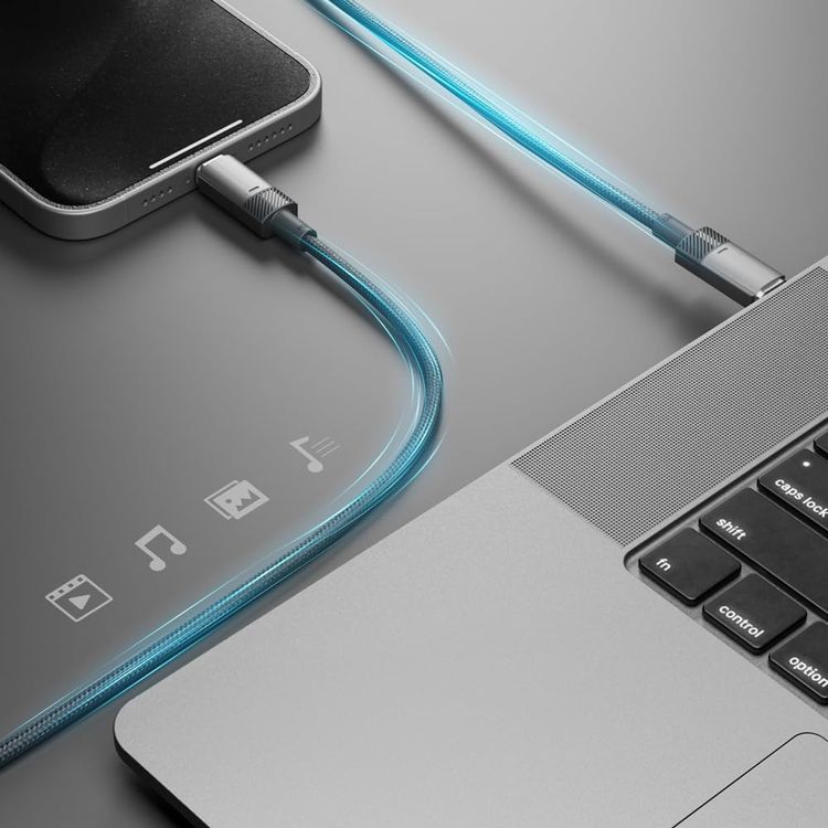Porodo Braided PD-100WC2CL - 100W Fast Charging Cable, Black