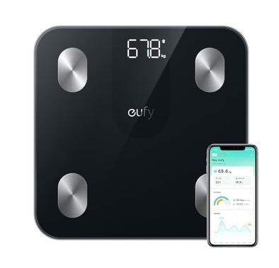 eufy ميزان ذكي A1 T9120K11 - 12 قياسات، أسود