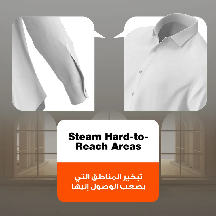 Porodo ماكينة بخار محمولة Thermia Mini PDLFSTHG8023WH - مدمجة، أبيض