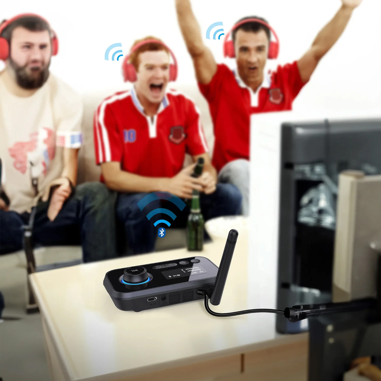 Porodo Bluetooth Audio Transmitter & Receiver PD-3IN1RTA-BK - Dual Mode, Optical & AUX