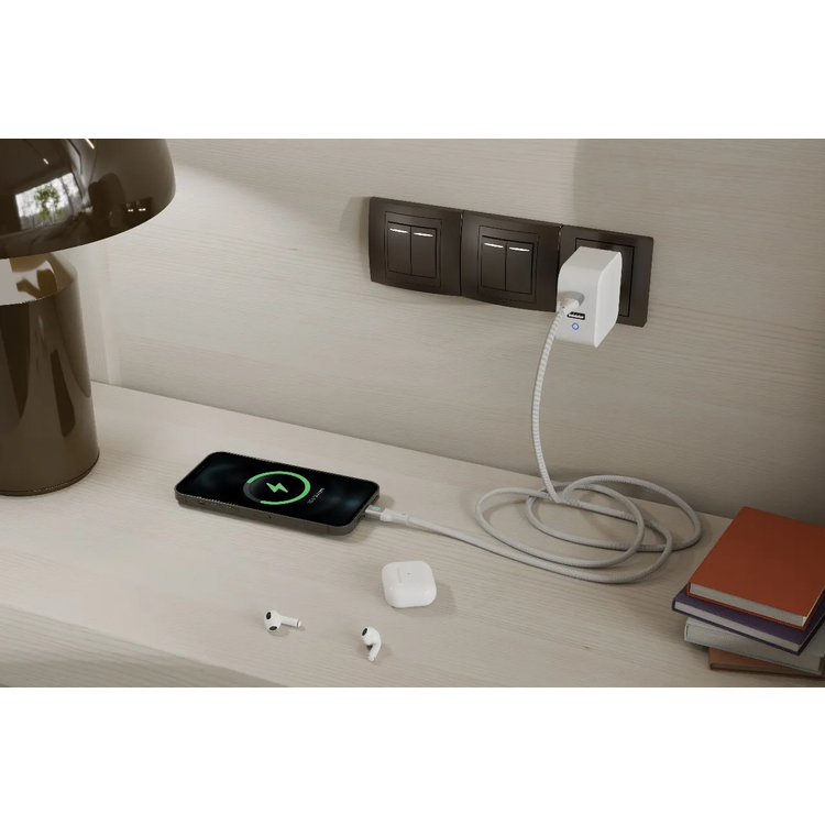 Porodo USB-C to Lightning Cable PDDC27SL - 27W PD, Silver