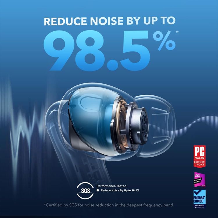 Soundcore Liberty 4 NC Earbuds - Adaptive Noise Cancelling, Black