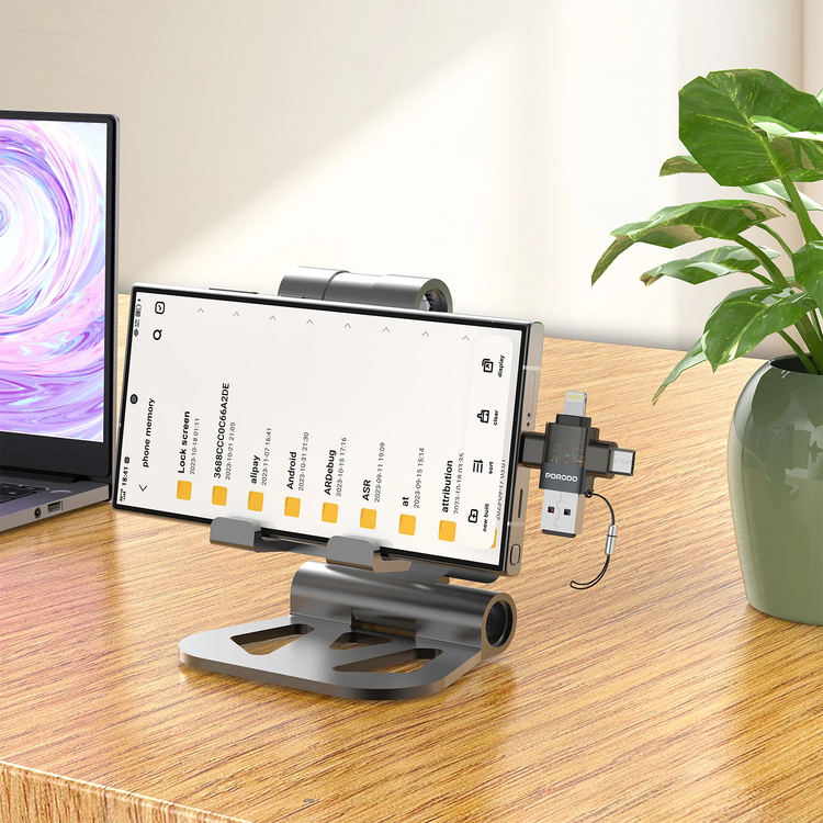 Porodo MiniLink 5-in-1 OTG Adapter PDOTG50 - Grey
