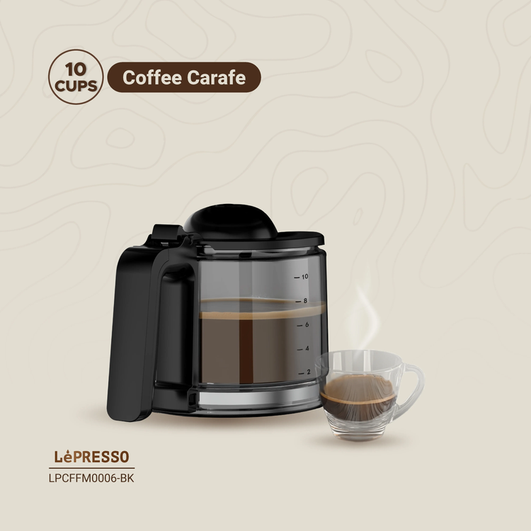 LePresso Coffee Machine LPCFFM0006BK - Touch Display, Black