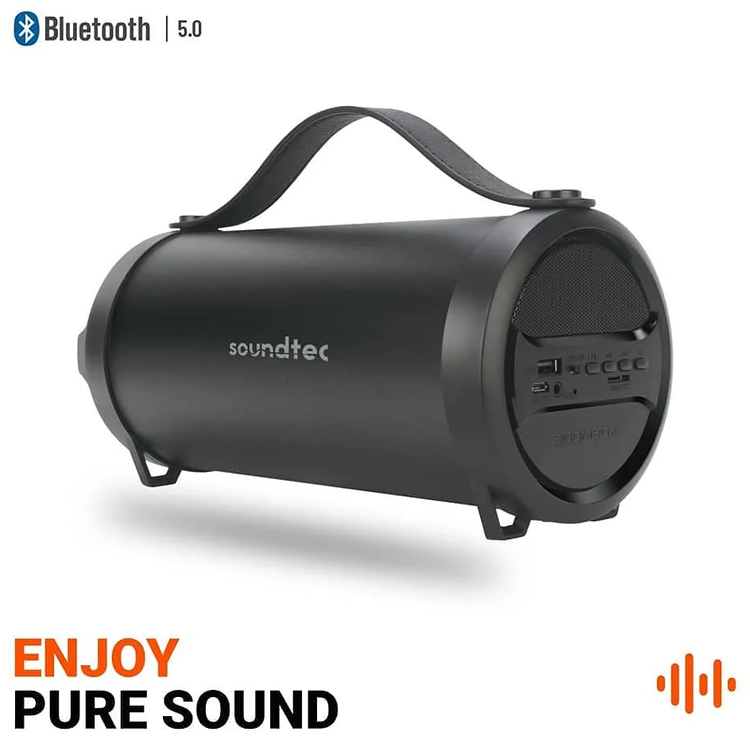 Porodo Bluetooth Speaker Soundtec PD-STCHSP-BK - 10W, Black
