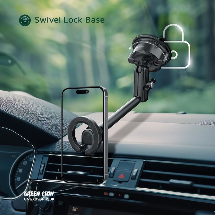 Green Lion Phone Holder GX-39 - MagSafe Compatible, Black