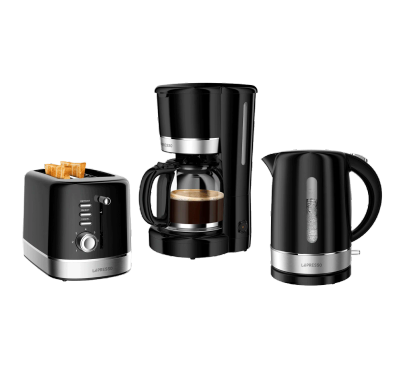 LePresso Breakfast Set LPCFFM0009-BK - Toaster, 1.7L Kett...