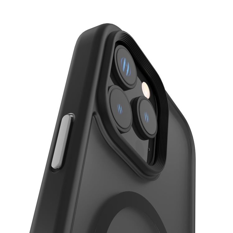 LEVELO غطاء هاتف Matteo LVLMCBSG16PBK - حامل، متوافق مع MagSafe، أسود