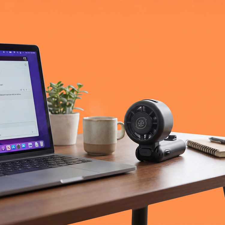 Porodo Fan Chillo Bot PDLIG218BK - AI Voice Control, Black