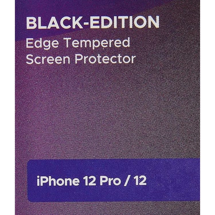 Levelo Tempered Glass Screen Protector iPhone 12/12 Pro - Privacy, Black