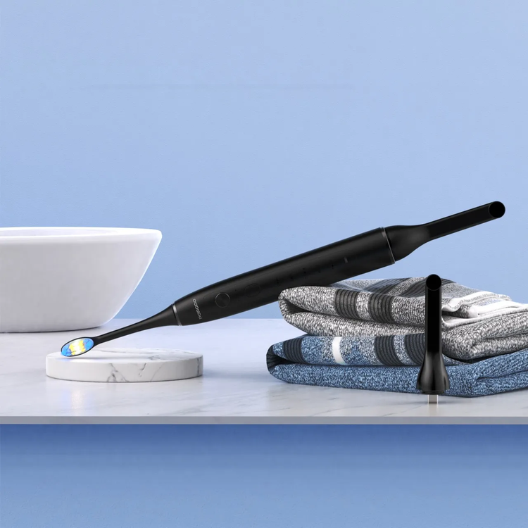 Porodo Sonic Electric Toothbrush PDLFSTETCBK - Real-Time Camera, Black