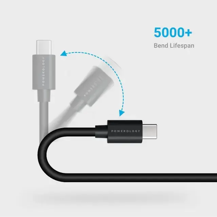 Powerology USB-C to Lightning PD Cable P3BCLBK - 3m, Black
