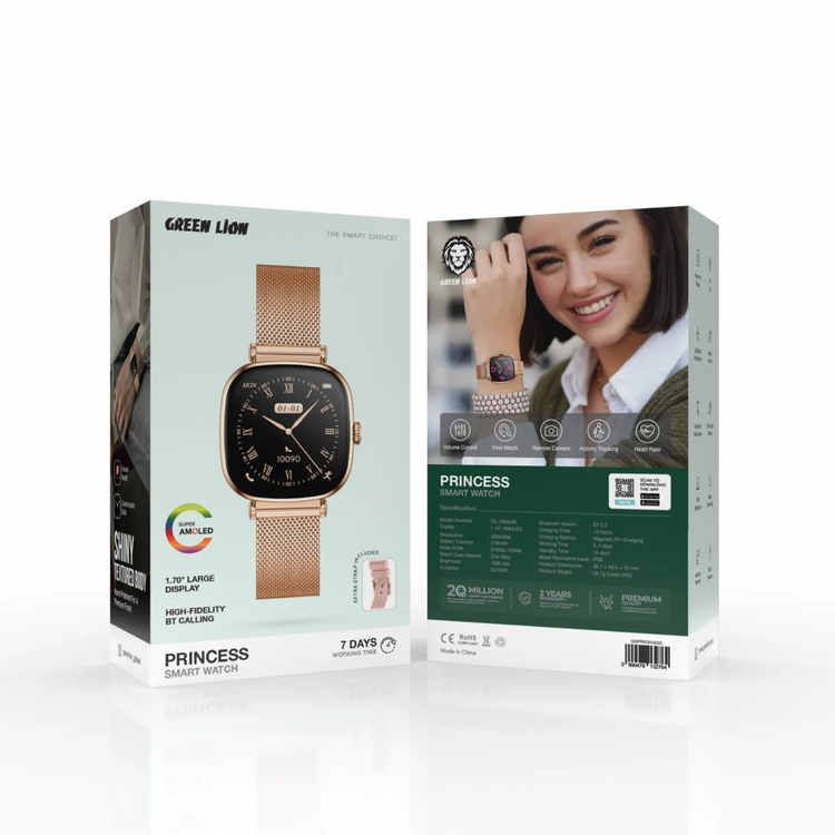 Green Lion Smart Watch GNPRISWGGD - Glossy Gold