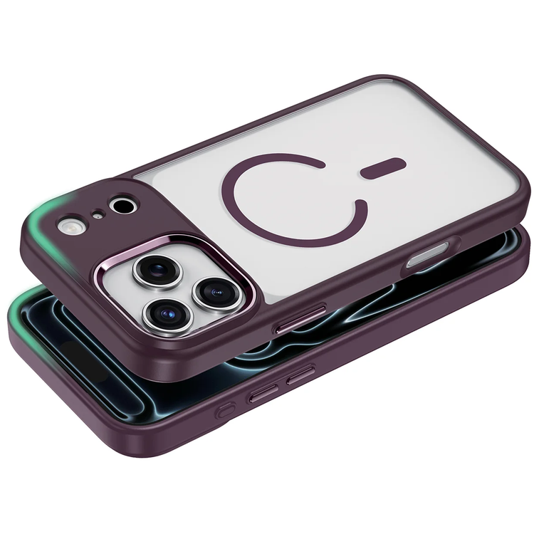 Green Lion Titan MagSafe iPhone 18/17 Pro Max Case - Metal Buttons, Burgundy