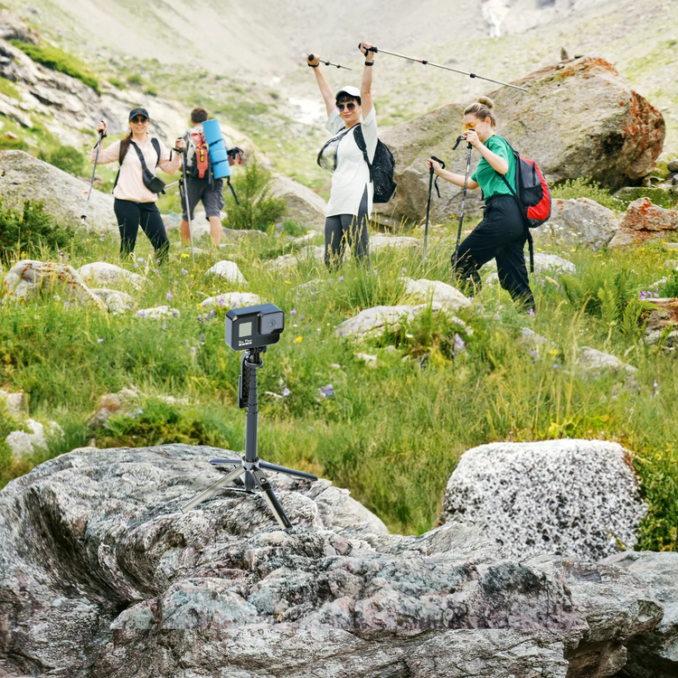 Porodo Selfie Stick PDSLSTLBK - Dual Lighting, Remote Shutter, Black