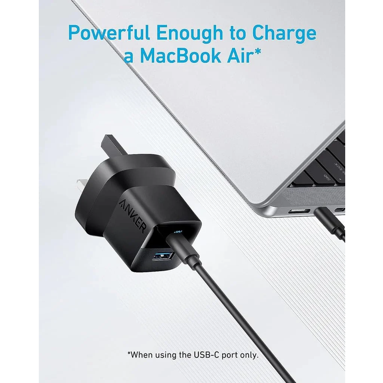 Anker 33W Fast Charger 323 with USB-C Cable - Black