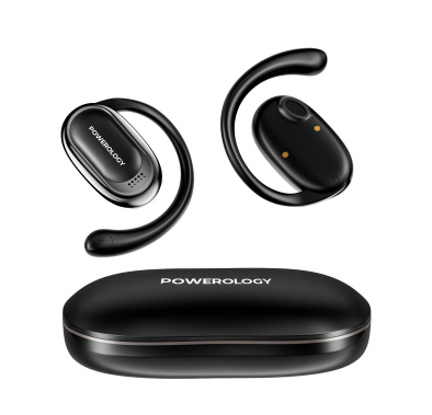 Powerology Open-Ear Headphones PWYX24BK - Bluetooth 5.4, ...