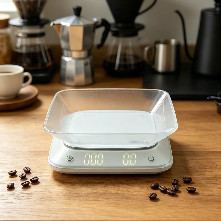 ميزان قهوة LePresso Orino، بدقة 0.1g، LPCFFPCS0052WH - أبيض