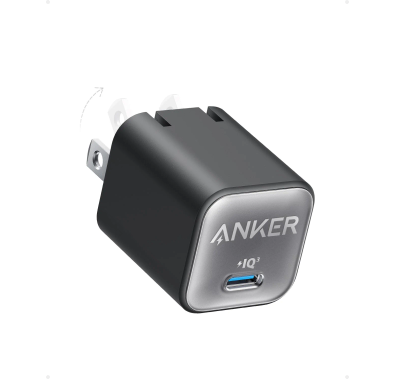 Anker Nano Pro Adapter, 30W GaN Fast Charger, PIQ 3.0 - Black