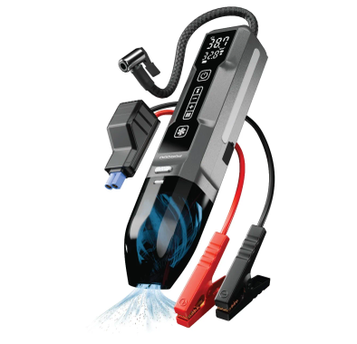 Porodo Jump Starter IGNATOV PDJS41BK - Air Pump & Vacuum, Black