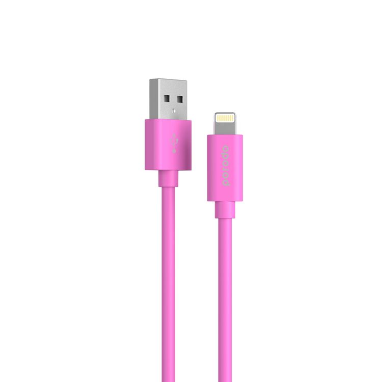 Porodo Lightning Cable PD-CEL12 - 1.2m 2.4A, Pink