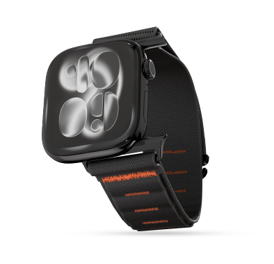 Levelo Watch Strap York LVLYRKWS49BK - Nylon, Black