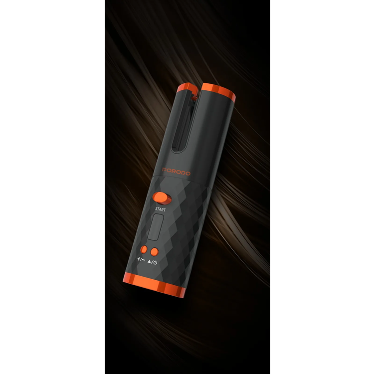 Porodo Hair Curler PDLFST174BK - Automatic Cordless, Black