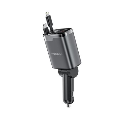 Porodo Car Charger PDC46PGY - 111W PD 45W USB-C & QC 36W ...