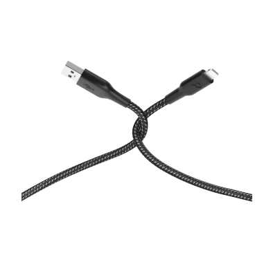 Powerology USB-A to Lightning Cable P23BRAL12BK - Braided...