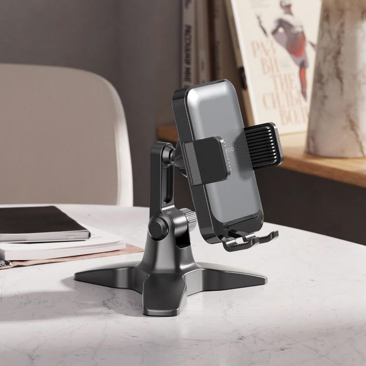 Porodo Magnetic Car Phone Stand PD-HSM01-GY - Dual Suction, MagSafe Compatible, Grey