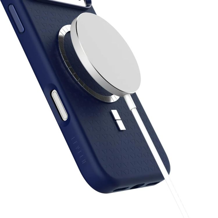 LEVELO iPhone 17 Pro Case Fiora - Liquid Silicone, Dark Blue