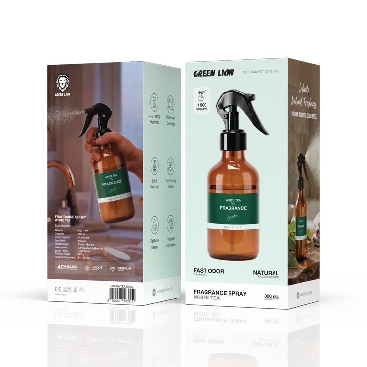 Green Lion بخاخ عطر GNFRWTEA300ML - شاي أبيض، عود
