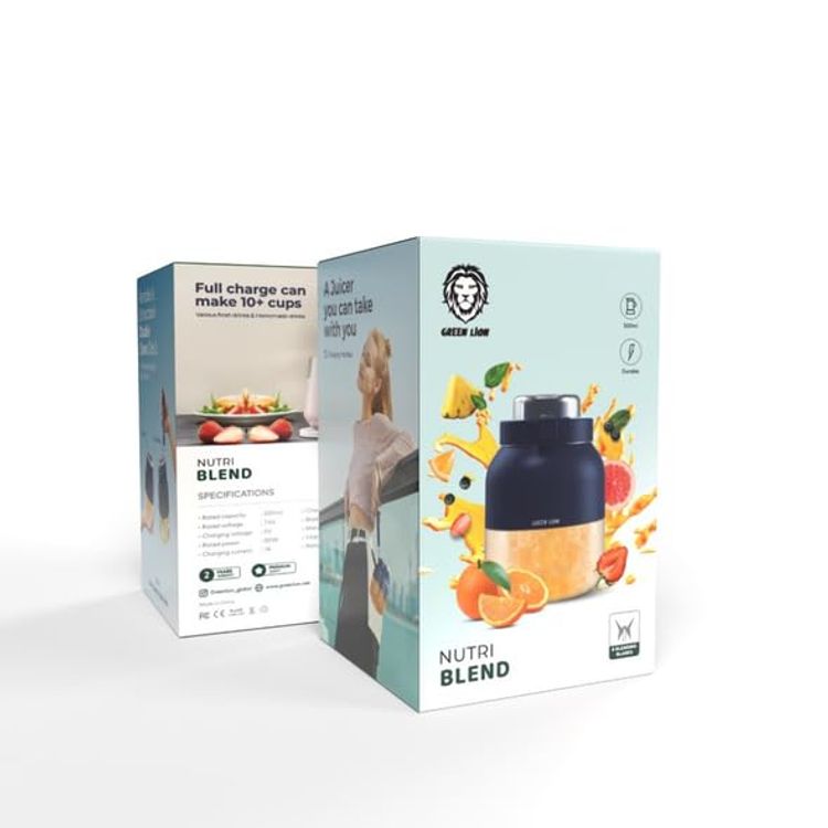 Green Lion Portable Blender GNMPBLDRBK - 1000ml, Black