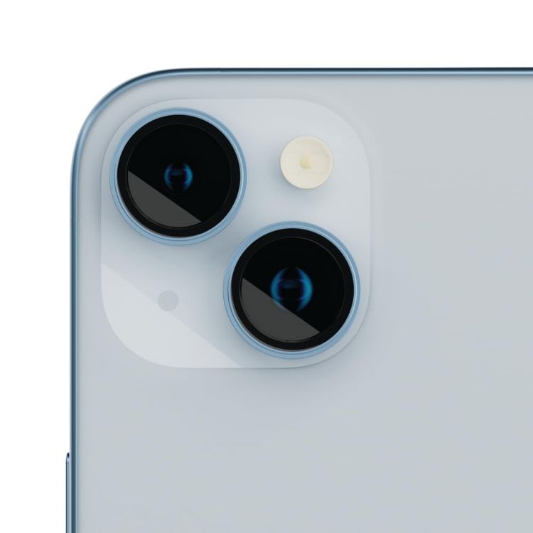 LEVELO Camera Lens Protector Lucent Trio - 9H Hardness, Blue, for iPhone 15/15 Plus (2PCS)