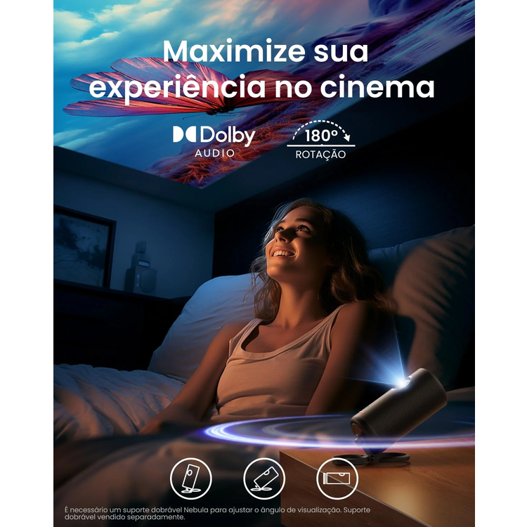 Nebula Capsule 3 Projector - 1080p Smart, Black