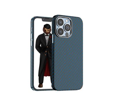 Green Lion iPhone 13 Pro Max Case - Metal Camera Ring, Blue