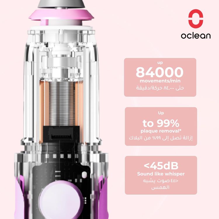 Oclean X Kids Pro Electric Toothbrush, Musical - Pink