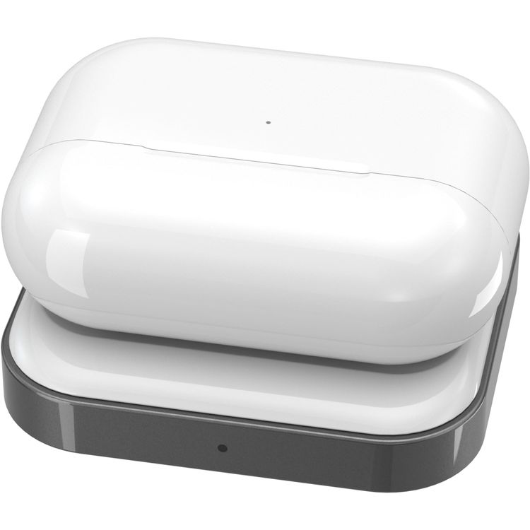 Porodo Wireless Charger PD-WA2N1C-GY - Dual-Dock for Apple Watch & AirPods, Gray