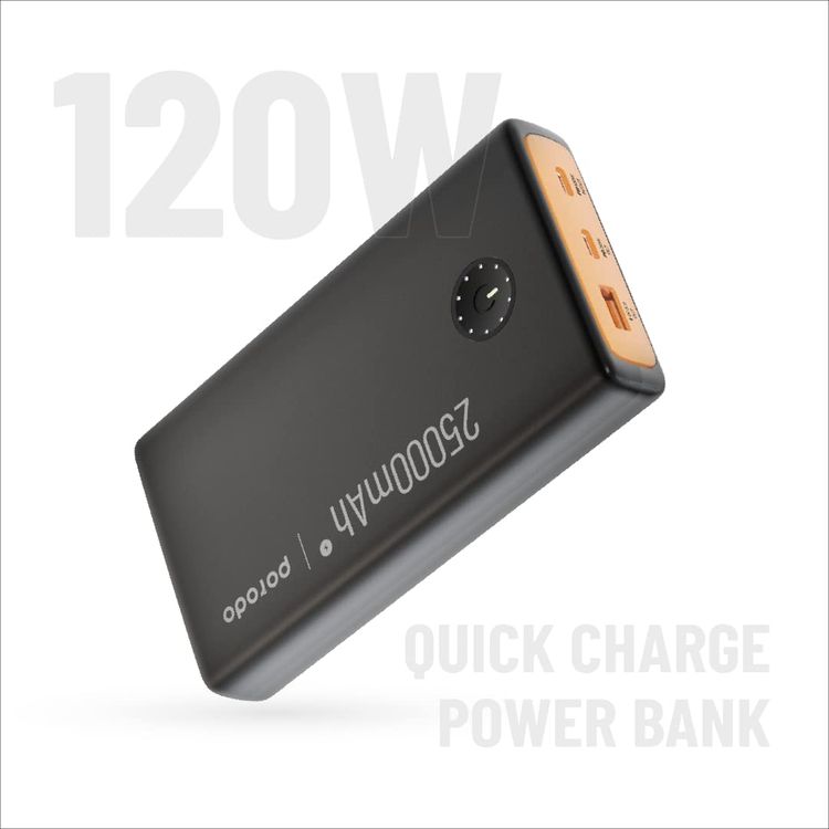 Porodo Power Bank 10000mAh PD-PBFCH015-BK - 20W PD, Black