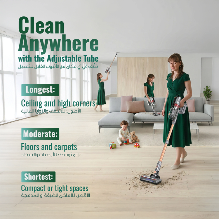 Green Lion Vacuum Cleaner - 34000Pa, 900ml, Grey