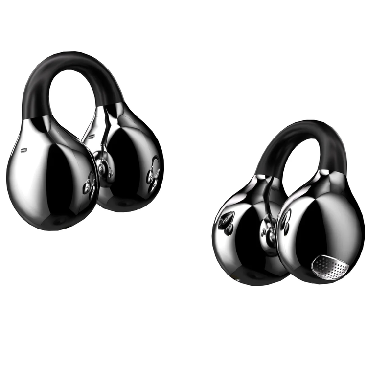 Porodo Wireless Earbuds Vogue PDSTYX65BK - Open-Ear, Touch Control, Black