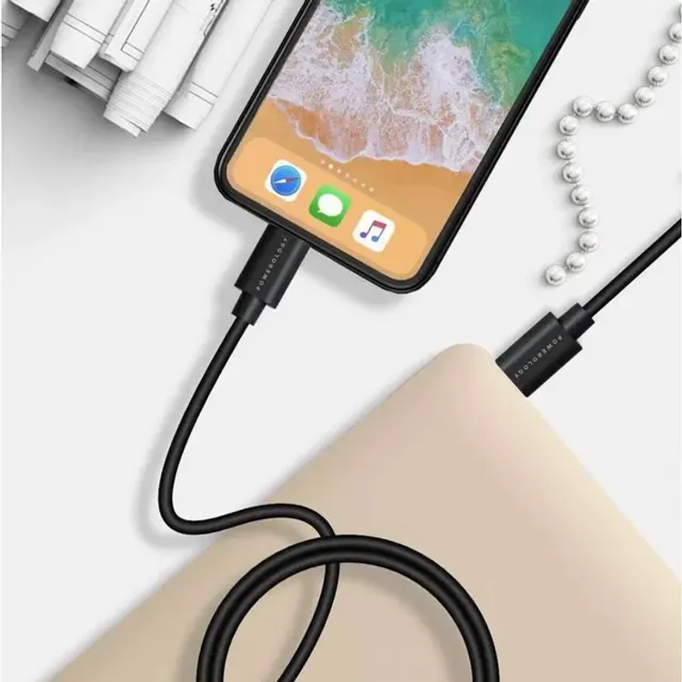 Powerology USB-C to Lightning PD Cable P3BCLBK - 3m, Black